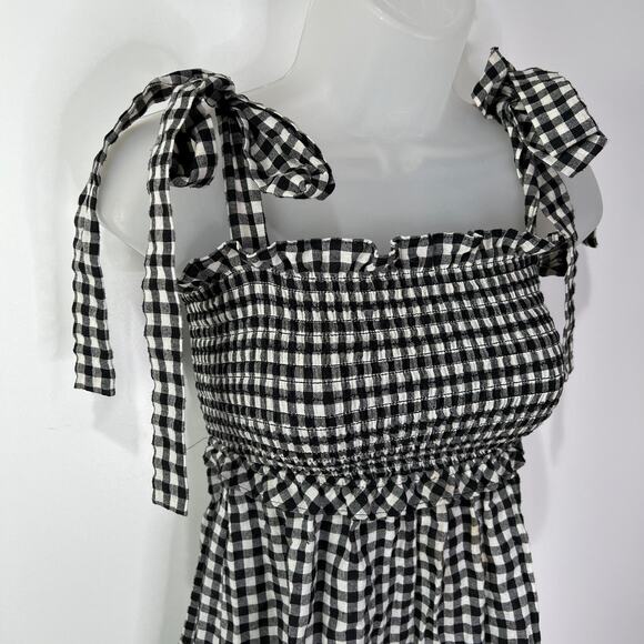 Reformation Dawson Mini Dress Check Smocked Gingham Jamcore - Picture 2 of 11